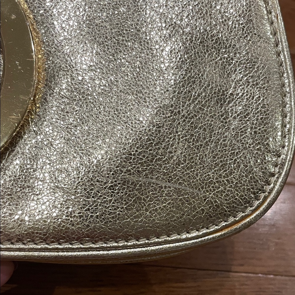 Tory Burch Metallic Gold Shoulder or Clutch Bag - Picture 7 of 9